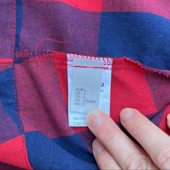 Buffalo plaid belted top! - Picture 7 of 8